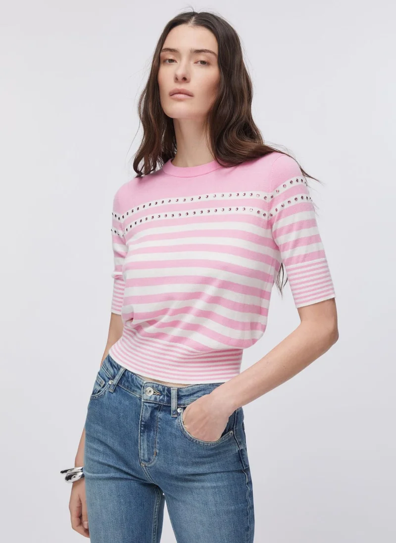 ليو جو Striped jumper
